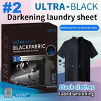 Aarenza Ultra-Black Clothing Blackening Sheets for household cleaning, showing black sheets used for dark clothing blackening.