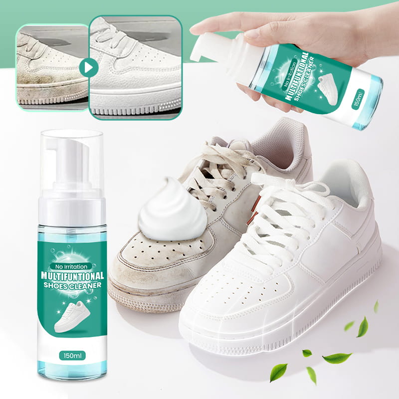 Arenzza multifunctional mild shoes cleaner in a spray bottle, designed for household shoe cleaning and maintenance.