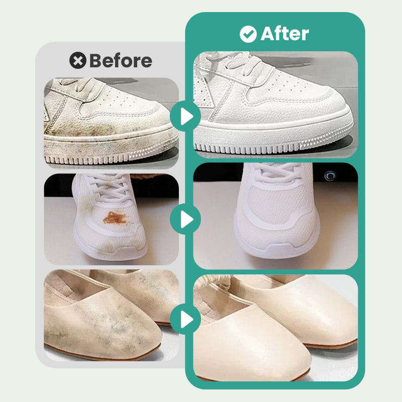 Arenzza multifunctional mild shoes cleaner in a spray bottle, designed for household shoe cleaning with a simple nozzle spray.