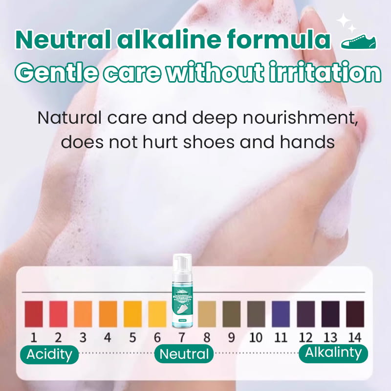 Arenzza multifunctional mild shoes cleaner bottle for household cleaning, showing a white spray bottle with cleaning solution.