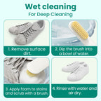 Arenzza multifunctional mild shoes cleaner in a container, designed for household shoe cleaning and effective stain removal.