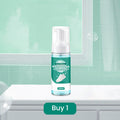 Arenzza multifunctional mild shoes cleaner bottle for household cleaning, shown with cleaning tools and fresh shoes.
