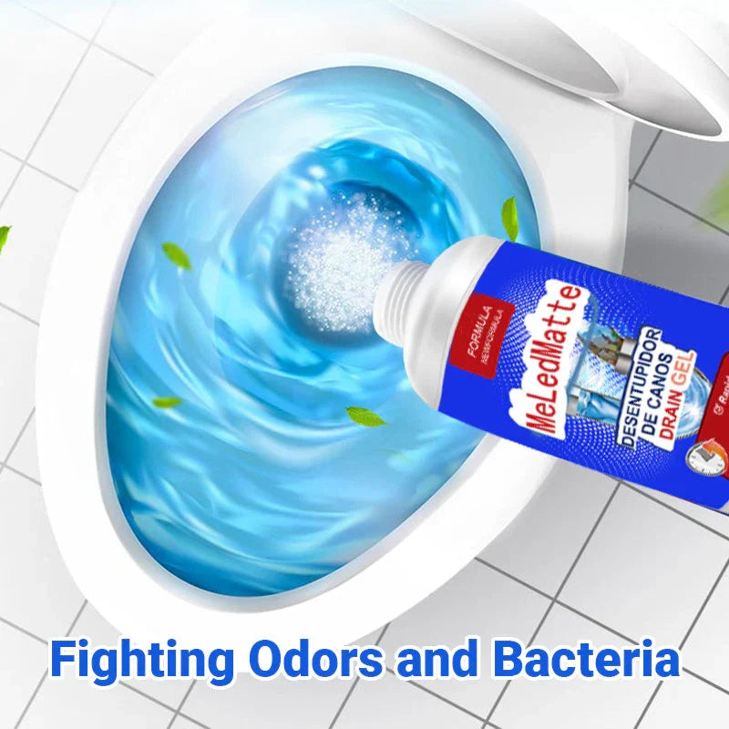 Arenzza powerful pipe dredging agent in a household cleaning container, designed for fast clog removal and safe pipe cleaning.