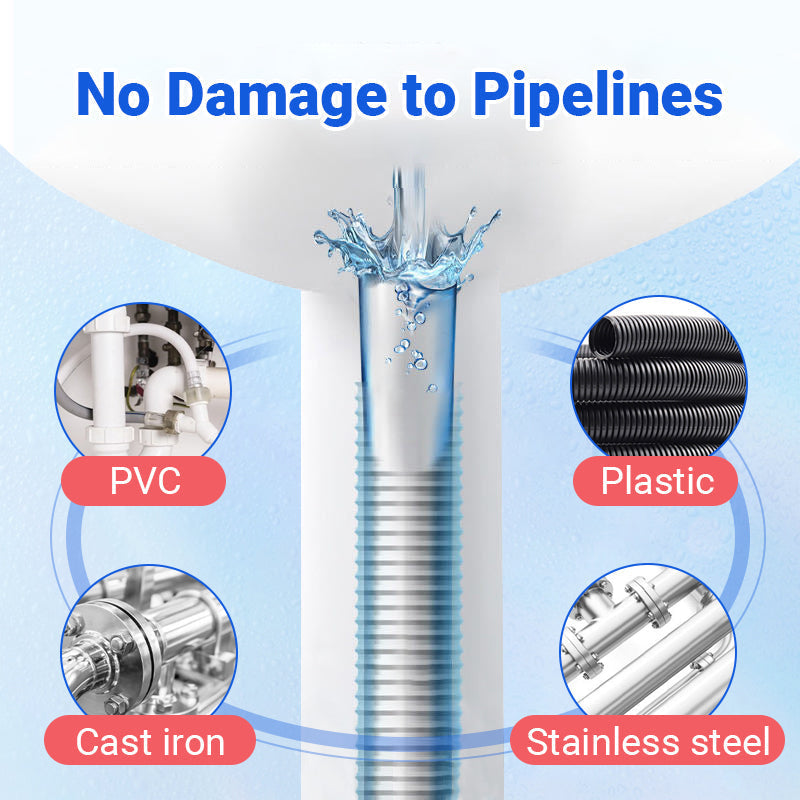 Arenzza powerful pipe dredging agent bottle for household clog removal, showing the product label and cleaning solution.