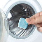 Arenzza washing machine deep cleaner tablets for household cleaning, shown in a box with tablets inside.