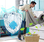 Arenzza washing machine deep cleaner tablets for household cleaning, shown as white tablets in a clear container.