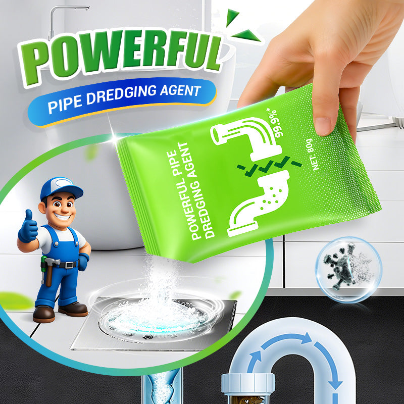 Arenzza household pipe dredging agent in a bottle, designed for cleaning and clearing clogged drains and pipes effectively.