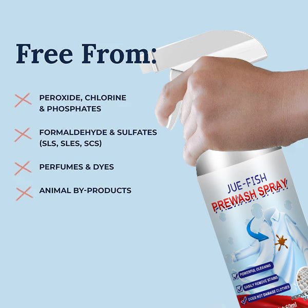 Arenzza Messy Eater Stain Treater remover for household cleaning, showing the bottle and application on fabric stains.