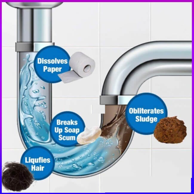 Arenzza sink and drain cleaner bottle for household cleaning, featuring a vibrant label and cap, designed for effective clog removal.