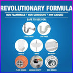 Arenzza household sink and drain cleaner bottle with label, designed for effective household plumbing cleaning.