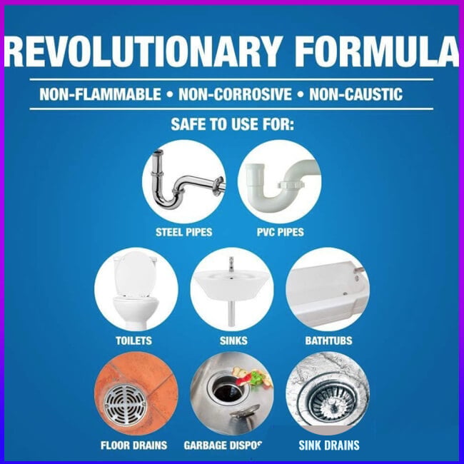 Arenzza household sink and drain cleaner bottle with label, designed for effective household plumbing cleaning.