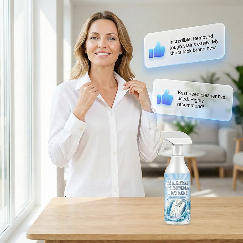 Arenzza multi-purpose fabric and clothing stain cleaner bottle for household cleaning, designed to remove stains effectively.