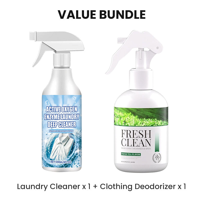 Arenzza multi-purpose fabric and clothing stain cleaner bottle for household use with a spray nozzle.