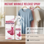 Arenzza Instant Static Guard and Wrinkle Release Spray for household cleaning, shown in a spray bottle with a white cap.
