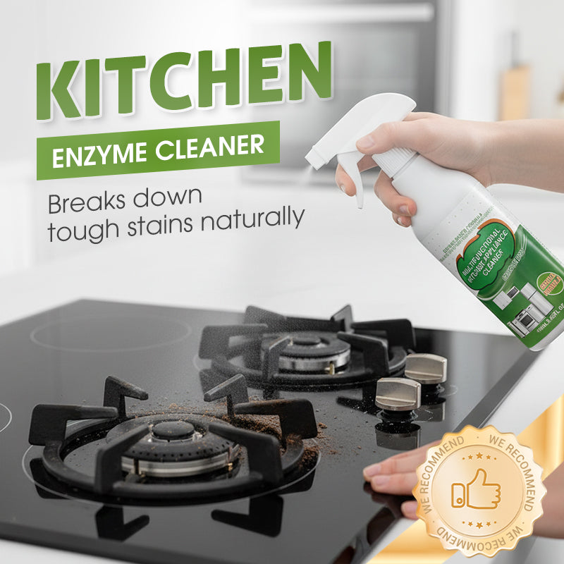 Arenzza Kitchen Enzyme Cleaner bottle, powerful household degreasing and freshening solution for kitchen surfaces.