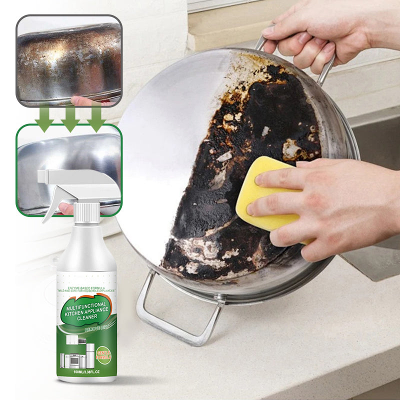 Arenzza Kitchen Enzyme Cleaner in a spray bottle, designed for degreasing and freshening household kitchen surfaces.