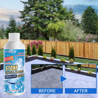 Arenzza stone stain remover cleaner bottle for removing rust, oxidation, and stains from household surfaces.