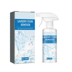 Arenzza laundry stain remover spray bottle for household cleaning, with a white label and blue cap, on a clean surface.