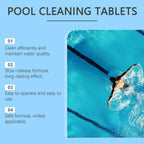 Arenzza pool cleaning tablets dissolving in water to keep pool water crystal clear, ideal for household pool maintenance.