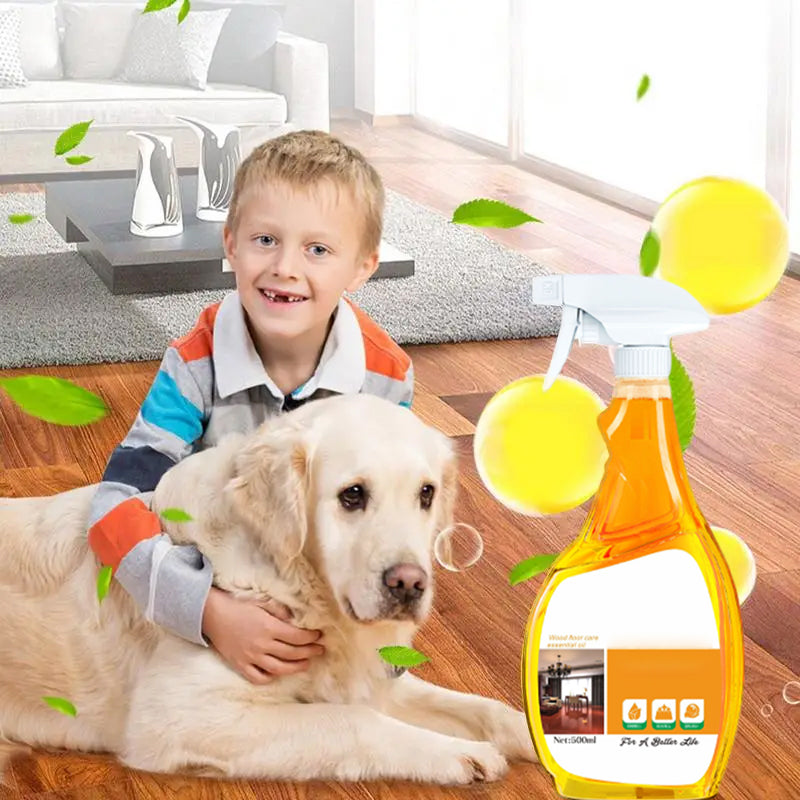 Arenzza ScratchErase Beeswax Wood Floor Spray bottle for cleaning, restoring shine, and removing scratches from hardwood floors.