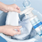 Arenzza non-ionic stain remover for laundry in a household cleaning bottle with a white and blue label.