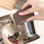 Arenzza Emery Cleaning Sponge for stubborn stains, household cleaning tool with abrasive surface for scrubbing tough grime and dirt.