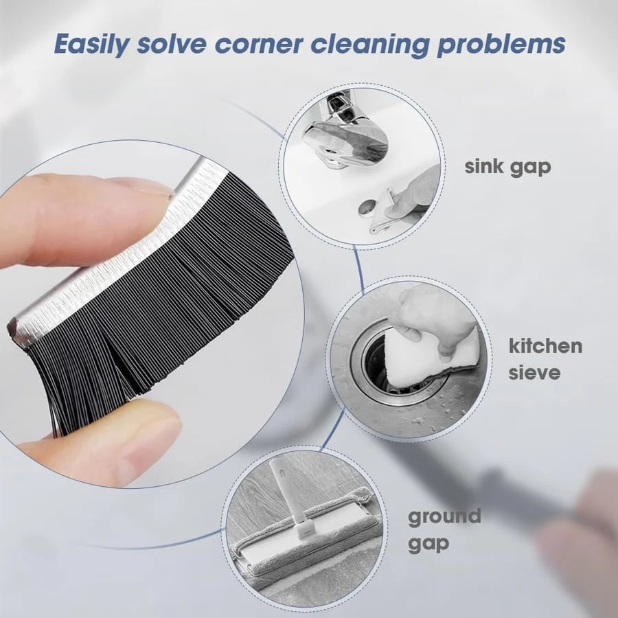 Arenzza household cleaning brush with hard bristles, ideal for scrubbing tough surfaces, shown in a close-up image.