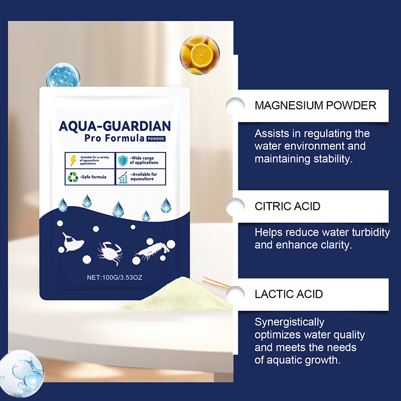 Aarenza crystal clear water clarifier bottle for ponds and aquariums, showing the product label and transparent liquid inside.