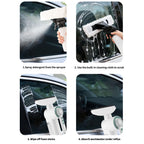 Arenzza electric suction squeegee for deep cleaning glass, tables, and surfaces without streaks or mess in a household cleaning setting.