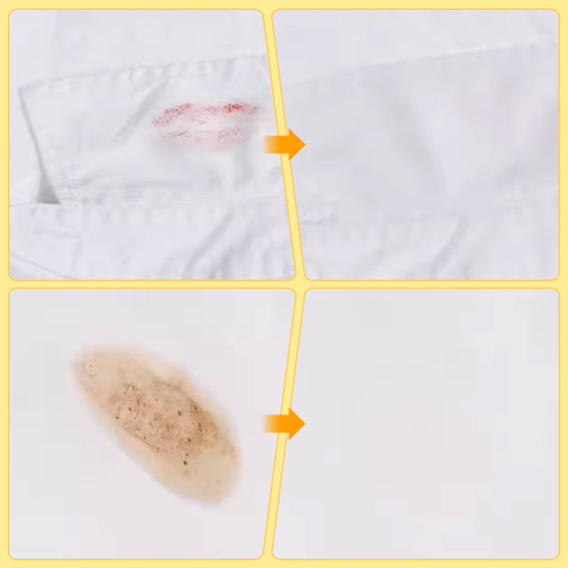Arenzza portable instant stain remover pen for household cleaning, shown with open cap and stain removal tip.