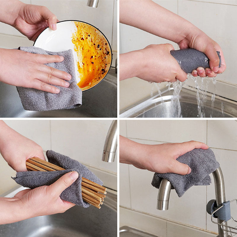 Arenzza reusable tear-away cleaning towel roll for household cleaning, showing soft, absorbent paper towels ready for use.