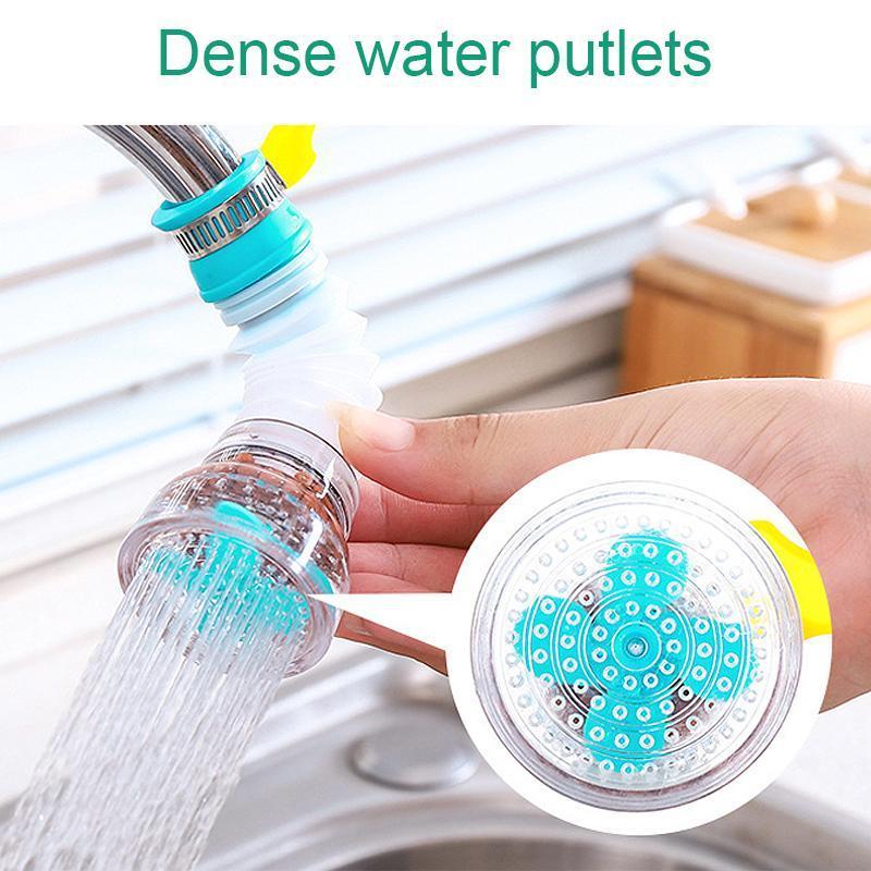 Arenzza Faucet Booster Filter attached to a household kitchen faucet, enhancing water quality and flow.