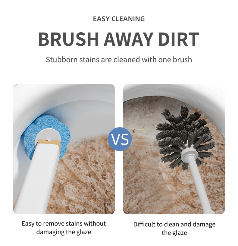 Arenzza wall-mounted toilet brush set with holder, designed for household cleaning, featuring a sleek modern look.