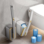 Arenzza wall-mounted toilet brush set with holder for household cleaning, featuring a sleek design and durable materials.