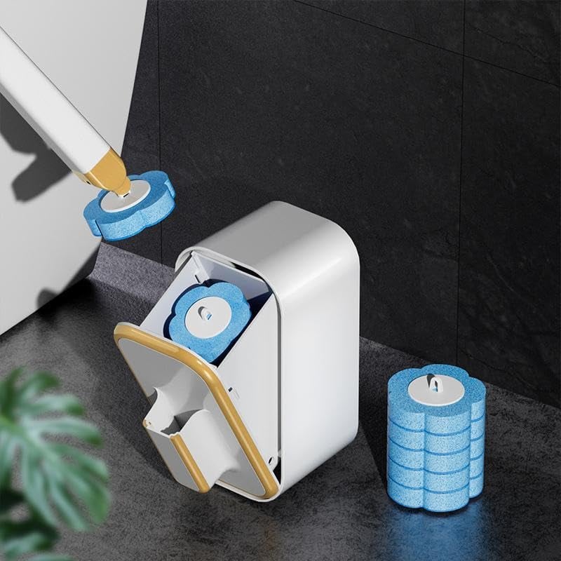 Arenzza wall-mounted toilet brush set with holder for household cleaning, featuring a sleek design and durable bristles.