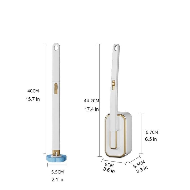 Arenzza wall-mounted toilet brush set with holder for household cleaning, featuring a sleek design and durable materials.