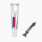 Arenzza waterproof mold-resistant sealant for kitchen and bathroom, shown in a tube with application on a bathroom surface.