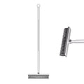 Arenzza 2-in-1 grout and corner scrubber brush with squeegee for household cleaning, shown with handle and cleaning head.