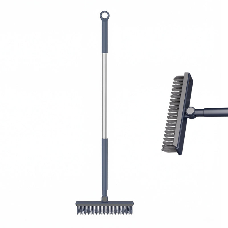 Arenzza 2-in-1 grout and corner scrubber brush with squeegee for household cleaning, featuring a sturdy handle and durable bristles.