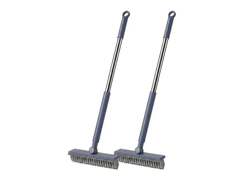 Arenzza 2-in-1 grout and corner scrubber brush with squeegee for household cleaning, shown in a cleaning setting.