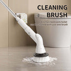 Arenzza electric multi-purpose power scrub brush set for household cleaning, with various brush heads for scrubbing surfaces and appliances.