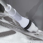 Arenzza electric multi-purpose power scrub brush set with various brush heads for household cleaning tasks.