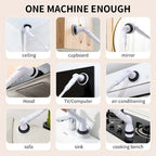 Arenzza electric multi-purpose power scrub brush set for household cleaning, with various brush heads and ergonomic handles.