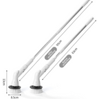 Arenzza electric multi-purpose power scrub brush set for household cleaning, with various brush heads for different surfaces.