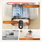Arenzza mattress vacuum cleaner for dust mite removal, handheld household cleaning device with attachments for mattress hygiene.