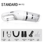Arenzza handheld pet vacuum with three accessories, lightweight and portable for household cleaning of pet hair and debris.