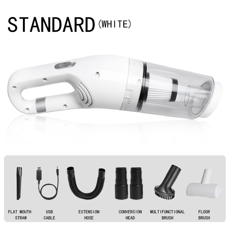 Arenzza handheld pet vacuum with three accessories, lightweight and portable for household cleaning of pet hair and debris.