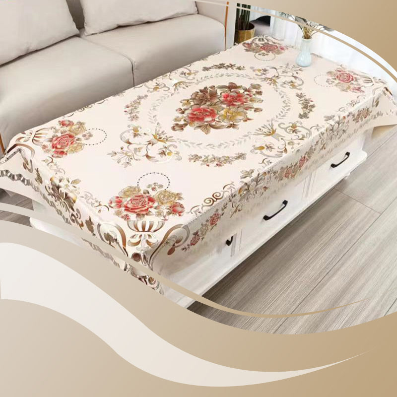 Aarenza waterproof oilproof floral tablecloth in vibrant colors, stain-proof and easy to clean, perfect for kitchen and dining.