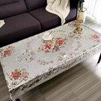 Arenzza waterproof floral tablecloth with stain-proof and easy-clean design, featuring colorful flower patterns for kitchen or dining tables.