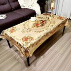 Aarenza waterproof floral tablecloth with stain-proof fabric, featuring colorful flower patterns on a smooth, easy-clean surface.